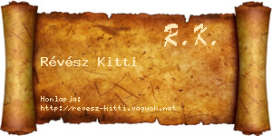 Révész Kitti névjegykártya